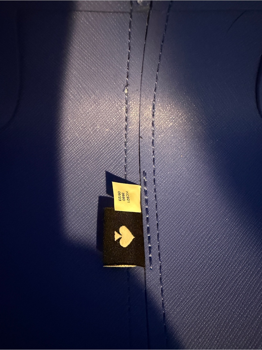 kate spade dark green tote with blue interior - Picture 3 of 7